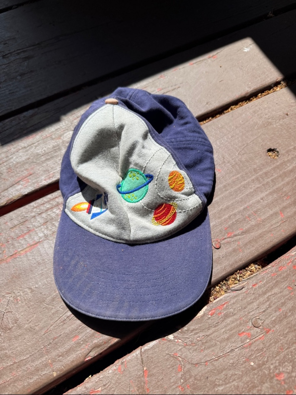 Gymboree Navy and Gray Space Embroidered Kids Cap